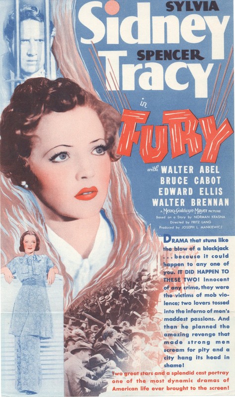 FURY (1936) Sylvia Sidney Spencer Tracy FRITZ LANG Film Original MOVIE HERALD
