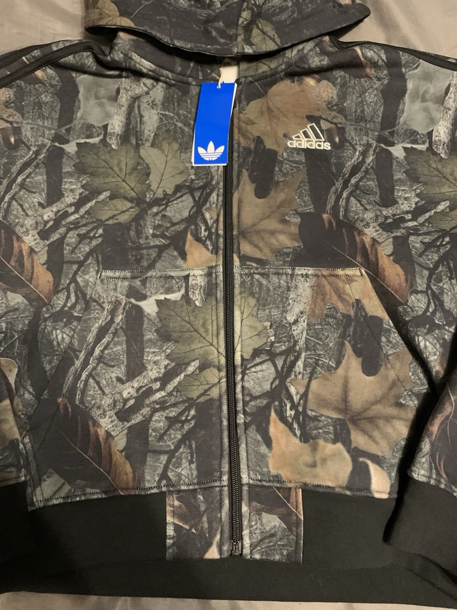 adidas Originals Tree Woodland Camo Hooded Full-Zip Fleece Mens