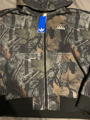 adidas Originals Tree Woodland Camo Hooded Full-Zip Fleece Mens