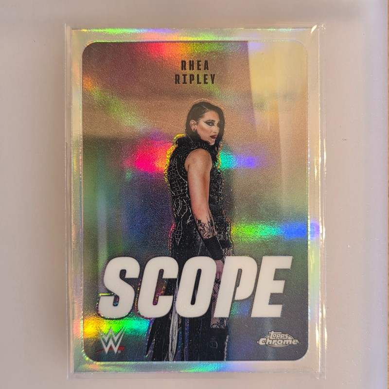 2026 WWE Topps Chrome Rhea Ripley Scope Insert Refractor SCO-3