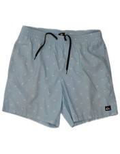 QUIKSILVER Mens Swimming Shorts Large Blue Floral Polyester AN09