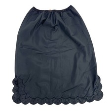 Vintage 50s Barbizon Petti Cha-Cha Tafreddo Cold Rayon Black Half Slip Scalloped