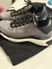 Chanel Sneakers Gray And Black Women 37 New Tag Box