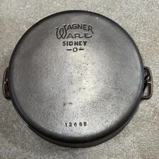Vintage Wagner Ware Sidney -0- Cast Iron Dutch Oven 1268 B 