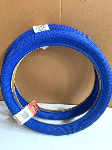 Pair ( 2pcs) BLUE BICYCLE TIRES 18" x 1.95 BMX MTB BIKES - Picture 2 of 2