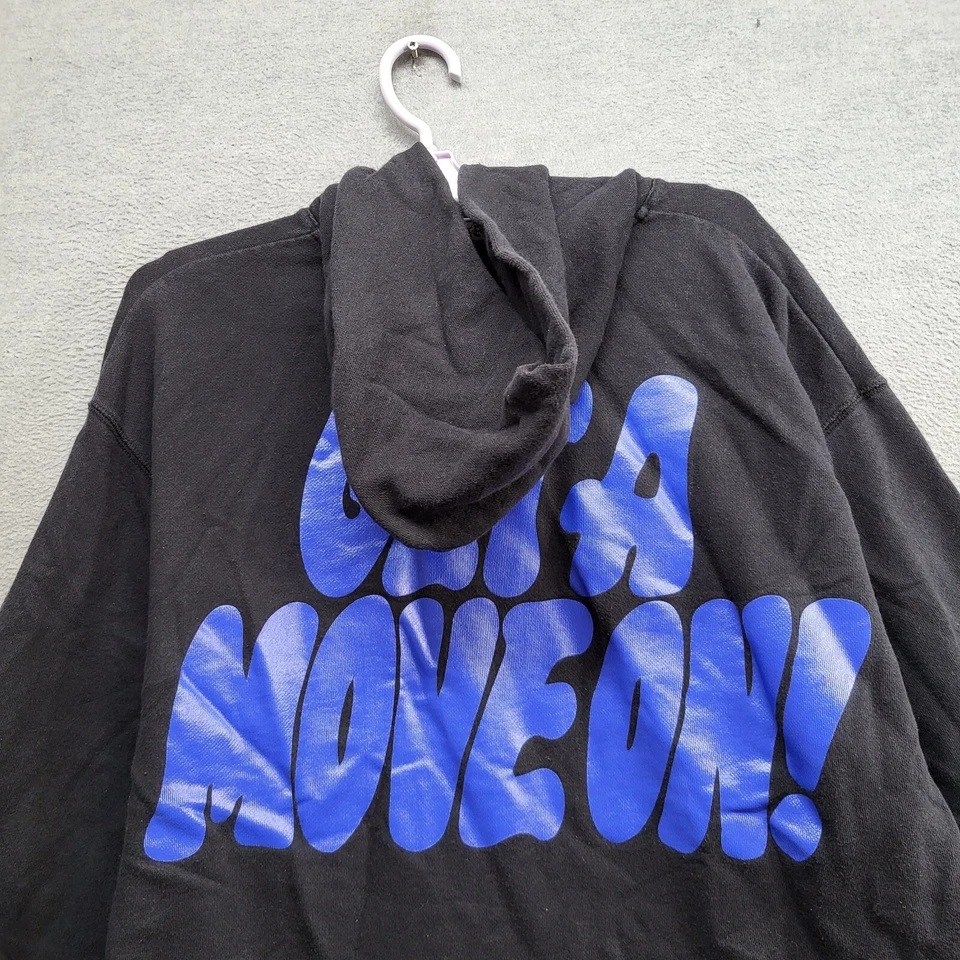 Uniqlo x Verdy Mujer Sudadera Mediana Negra Logo Sudadera con Capucha Get A Move On Pullover Foto 4 de 4