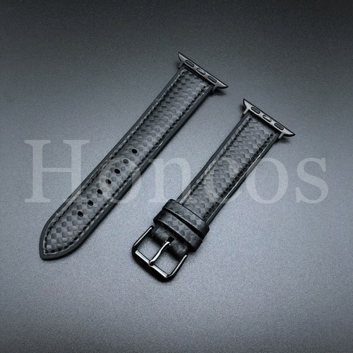 Correa de pulsera de goma de fibra de carbono para Apple Watch iWatch 44 mm 40 mm 38 mm 42 mm - Imagen 12 de 85