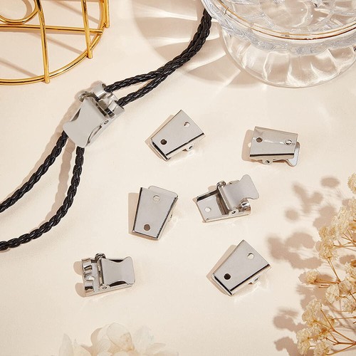 10 piezas Cierre deslizante de hierro bolo bolo hebilla de platino Accesorios Clips de bloqueo suave - Imagen 5 de 6
