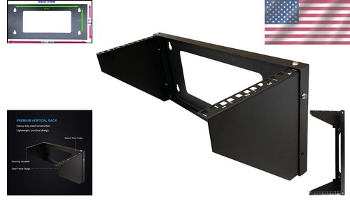 Space-Saving 19-Inch Steel Wall Rack - Quick Setup for EIA-310 Equipment - Picture 2 of 7