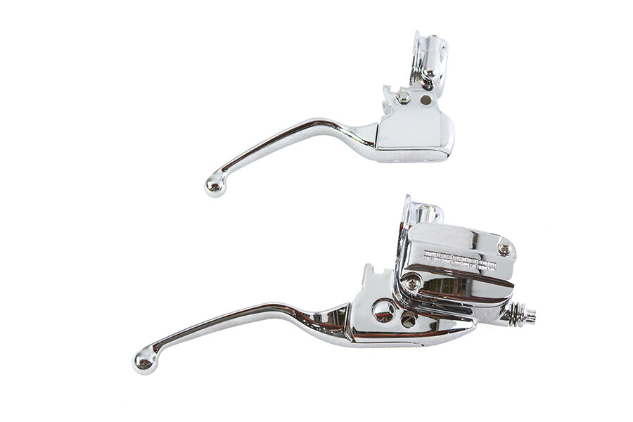 Clutch Bracket and Master Cylinder Reservoir Kit Chrome fits Harley
