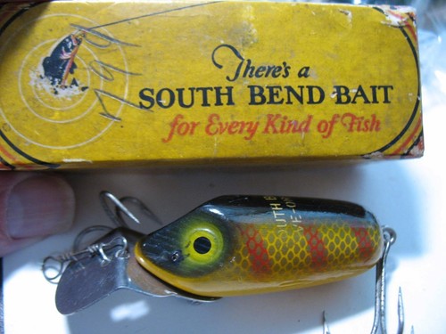 Leurre South Bend Pikie-Oreno Vintage En Bois - État Neuf - Pêche Crankbait