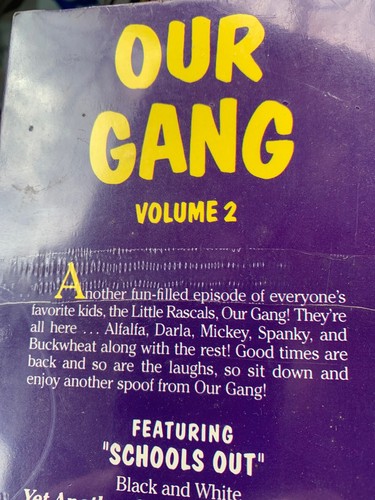 FunTime Kid OUR GANG COMEDY Featuring Schools Out VHS NEW SEALED ❤️ - Imagen 4 de 4