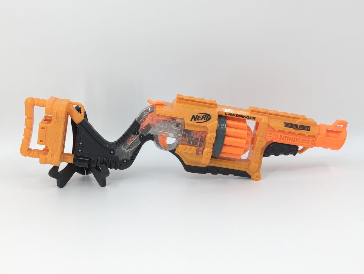 Nerf Doomlands 2169 Lawbringer Blaster With 12 Dart Rotating