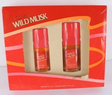 Vtg. Wild Musk Coty Pfizer NY Perfume 1 fl oz Cologne 1.75 fl oz NIB* RARE HFT