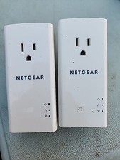2 x NETGEAR Powerline 1200 Extra Outlet PLP1200S Ethernet Extender