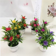 Artificial Fake False Plant Flowers With Pot Potted Garden Outdoor Floral Decor