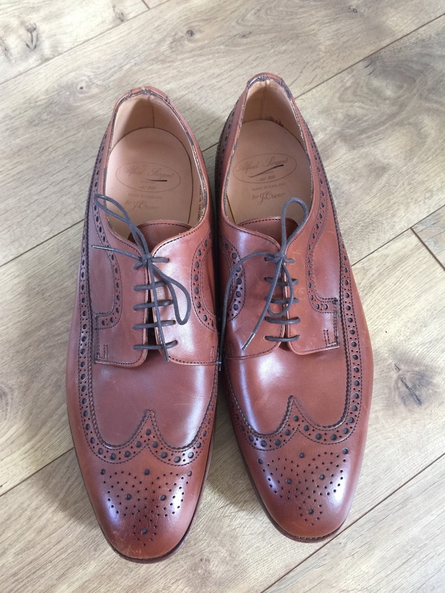 NEW ALFRED SARGENT FOR JCREW AMERICAN BROGUES MAHAGON BROWN  display picture 3