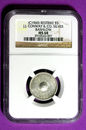 (C1960) NGC MS68 J.J. Conway & Co Silver Bashlow #B30134