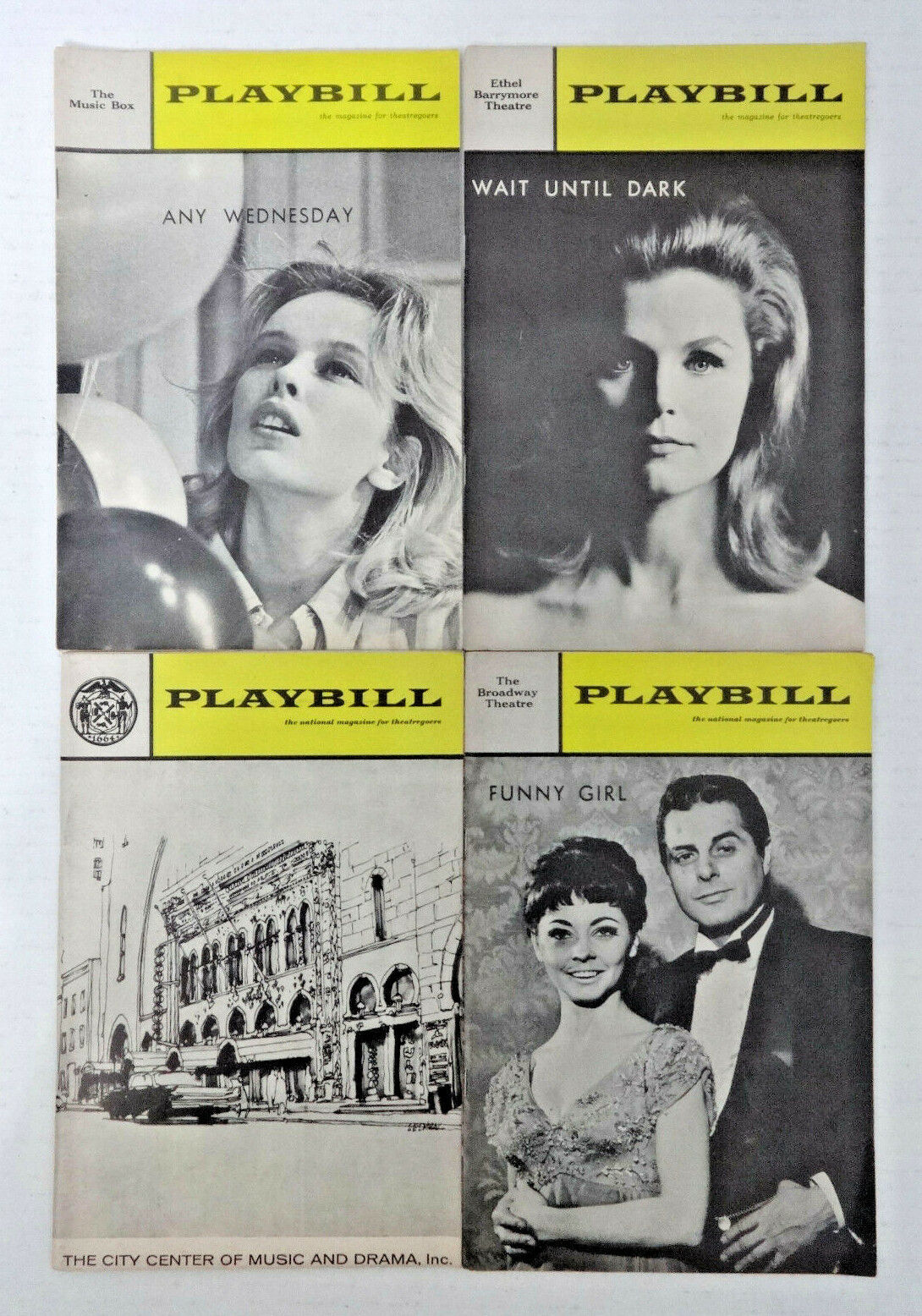 Playbill 64-67' OFFicial shop Any Wednesday Ranking TOP7 signed Until Dark Wait City Ce