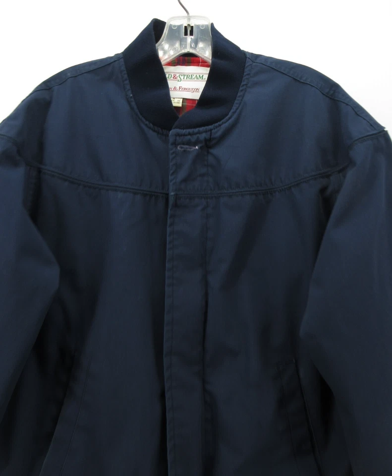 复古 Field & Stream Gordon & Ferguson 夹克男式中号蓝色轰炸机外套 * — 第 2/4 张图片