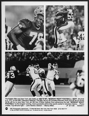 Buffalo Bills New York Jets Monday Night Football Original 1990 TV