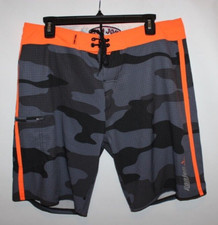 RON JON BoardShort Swimwear Casual Surf Active Wear Floral Design VG Men Size 34