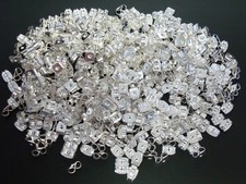 500 Butterfly earring backs silver plated post clutches pierced ear nuts fpe021c