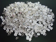 500 Butterfly earring backs silver plated post clutches pierced ear nuts fpe002c