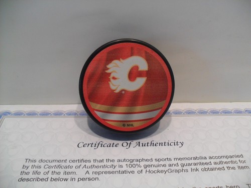 Nazem Kadri Autographed Signed Calgary Flames Puck COA Reverse Retro Puck - Picture 3 of 3