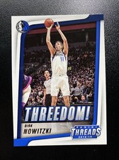 2018-19 Panini Threads Dirk Nowitzki Threedom! Mavericks BASKETBALL CARD 10