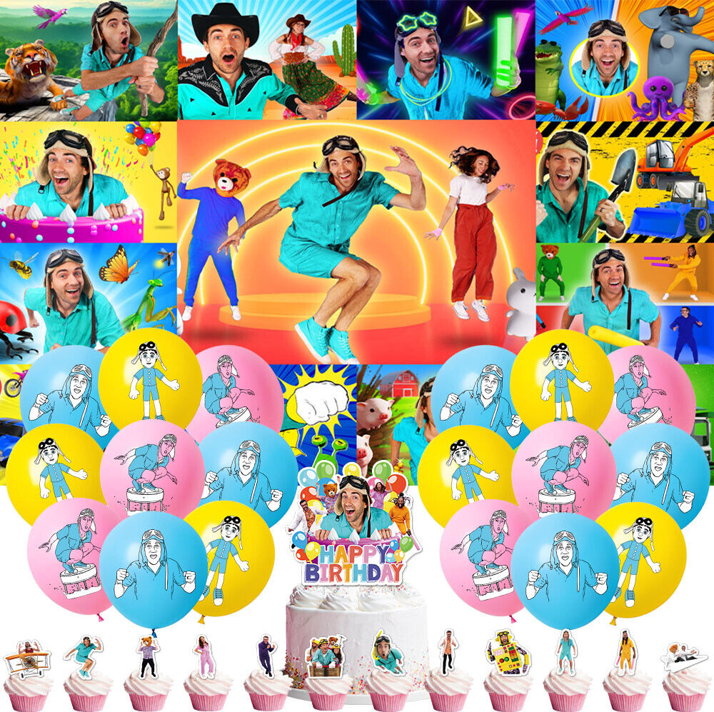 Danny  Party Supplies Birthday Decor Set Balloons Cake Toppers Banner