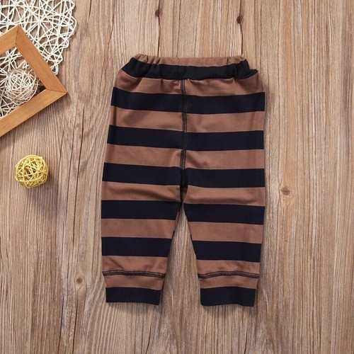 3Pcs Newborn Baby Boys Girls Long Sleeves Tops Moose Romper Pants Hat Outfits - Picture 8 of 9