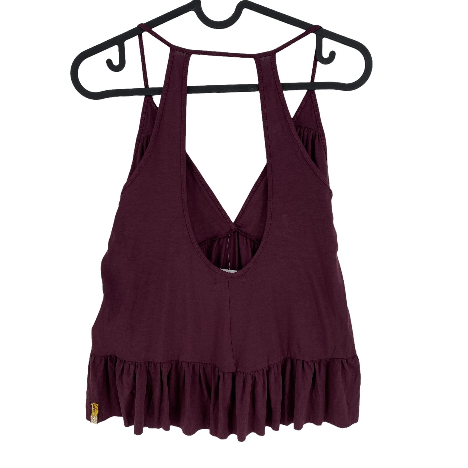 Colcci Dark Purple Sleeveless Jersey Halter Top Blouse Size M | eBay