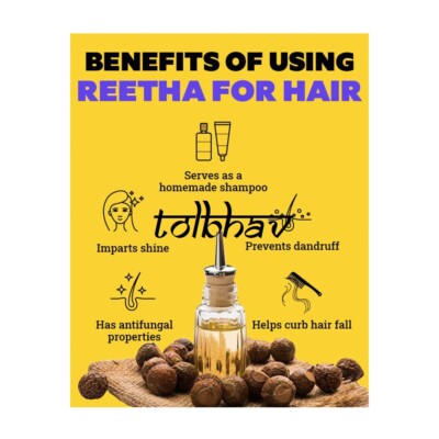 Natural Hair Tonic 100 % Pure Reetha Powder For Shine And Bounce, From India