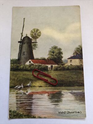 Windmühle (Barnet Gate) 1911 Wasserfarbe Postkarte Co