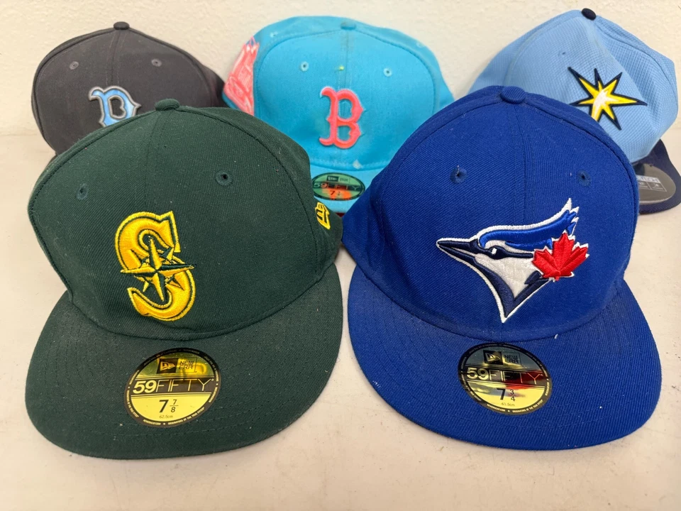 Lot of 5 Exclusive St. Louis Cardinals Club Blue Gray Fitted 7 3/4 & 5/8 Hat Cap - Image 3 of 4