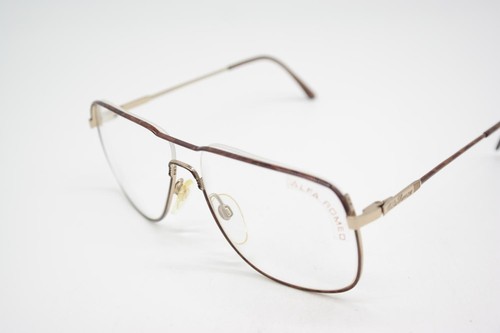 Lunettes Vintage Alfa Romeo 34 107 Marron Or Ovales Monture - Picture 3 of 6