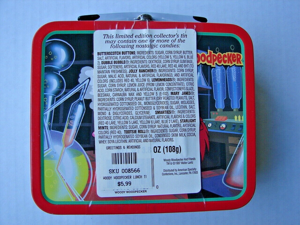 TIN PAN ALLEY ＆MEMBERS BOX FACTORY SEALED 1997 LANTZ Mini Metal Tin WOODY WOODPECKER Mini