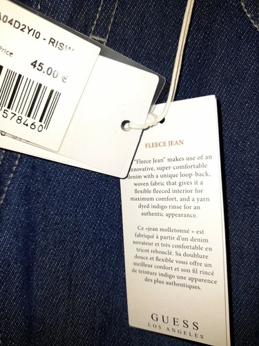 New Guess Los Angeles Girls Blue Patch Lined Jeans / Indigo Rinse Age 6 Years - Picture 6 of 9