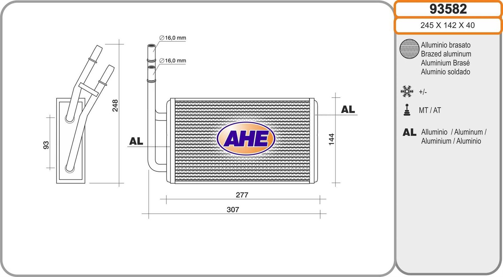 Radiateur de chauffage Ford Transit autobus pour le confort thermique des passagers