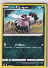Pokemon Card Road Des Champs No. 35/73 Galarian Zigzagoon English