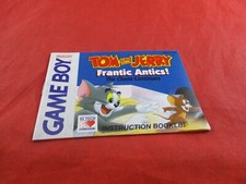 Tom and Jerry Frantic Antics Nintendo Game Boy Instruction Manual Booklet ONLY