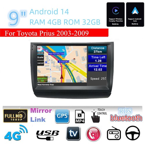 Fit For Toyota Prius 2003-2009 Multimedia Player Radio Mirror Link HD Android 14 - 第 13/19 張圖片