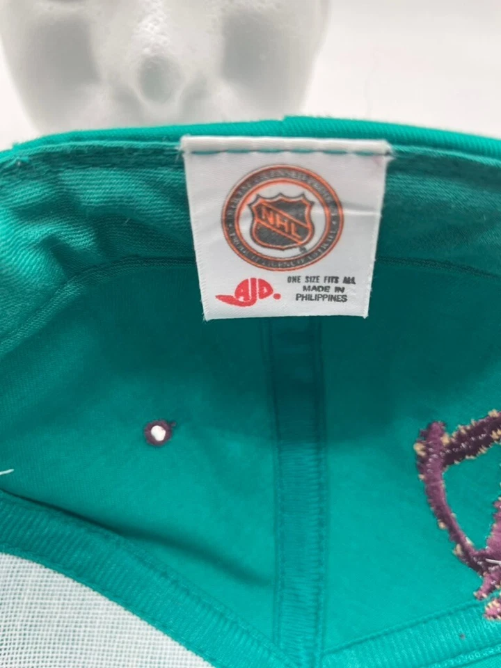 Gorra sombrero vintage años 90 NHL ighty Ducks verde/marrón talla única Foto 4 de 4
