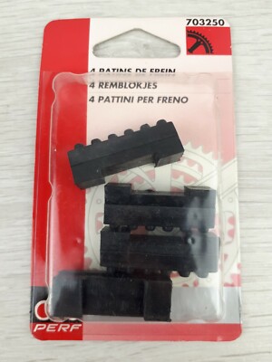 4 Patins De Frein Vélo Course Vintage – 35mm, 6 Points, NOS France