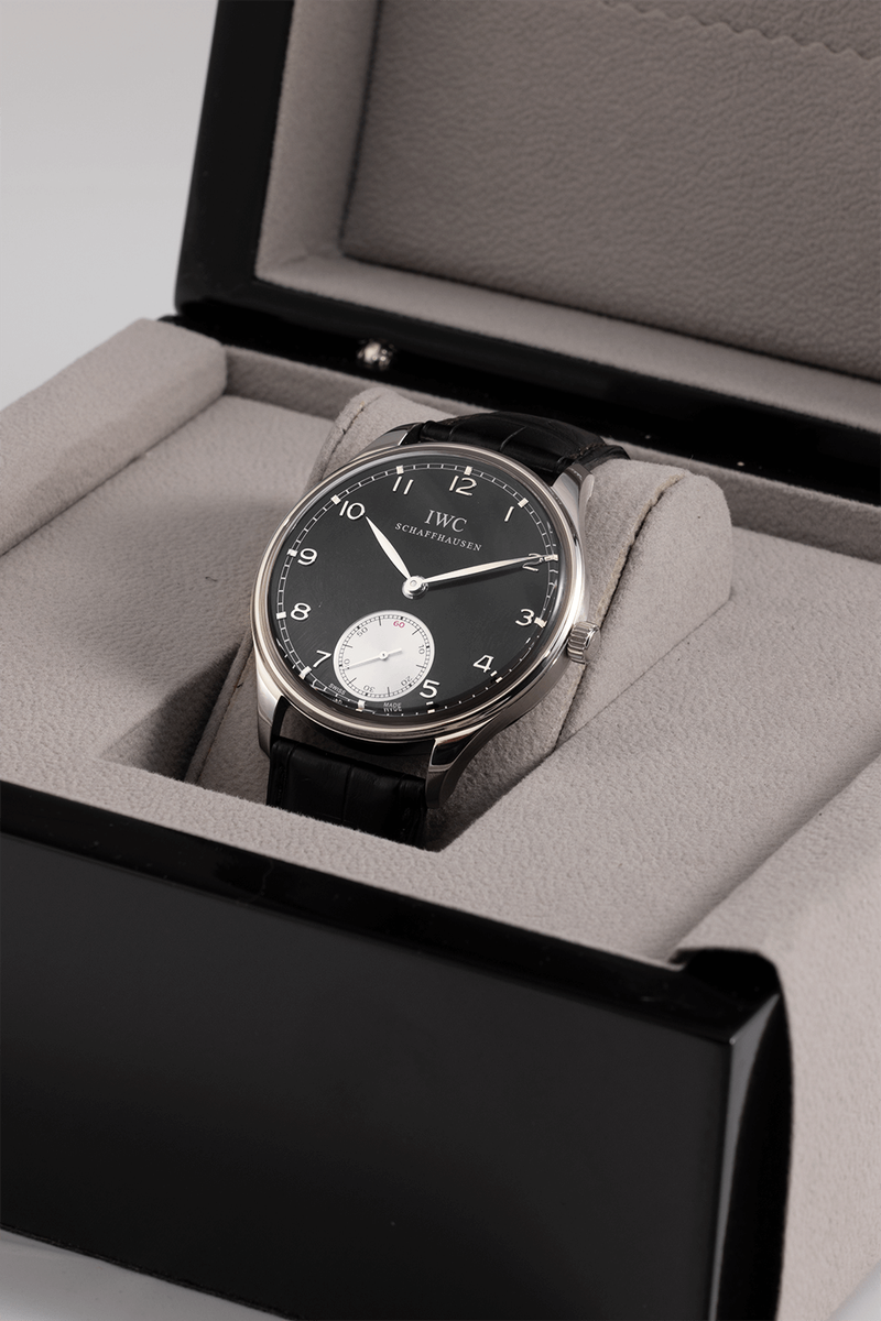 IWC Portuguese Reverse Panda Stainless Steel 44mm Manual Wind