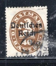 GERMANY GERMAN  BAVARIA BAYERN OVERPRINT DEUTSCHES REICH STAMP USED LOT 1057BY