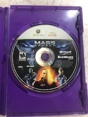 MASS EFFECT X-BOX XBOX 360 SYSTEM GAME DISC ONLY NES HQ