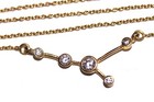 925 gold plated Horoscope Cancer Cubic Zirconia cz pendant 18" necklace 3.1g — photo 5