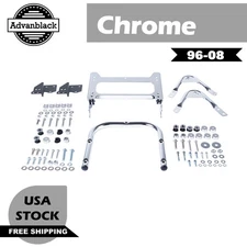 Chrome Detachable Two Up Tour Mounting Rack Fits Harley Touring 1996-2008